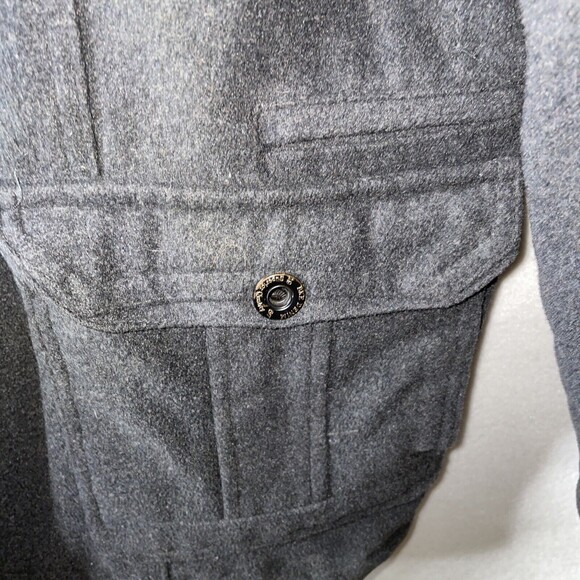 BKE Mens Large Dark Gray Jacket Coat Lined Quilted Wool Winter Warm Athletic Fit - Picture 9 of 9